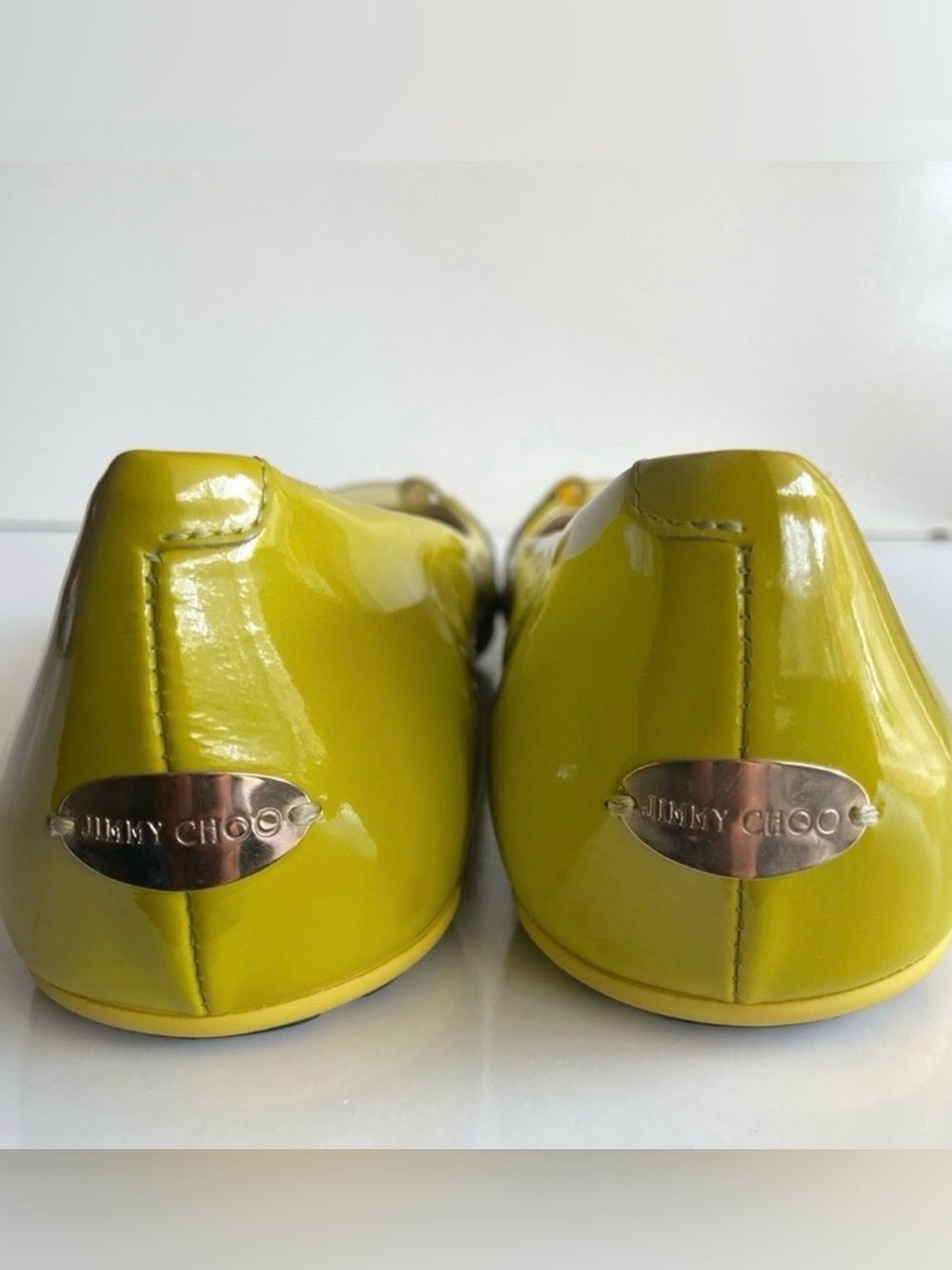 Jimmy Choo Morse Patent Leather Ballet Flats Size 10 - Picture 2 of 14
